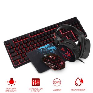 K59 RGB LED Gaming Over-Ear Headset Headphone, Keyboard & Mouse Combo Set