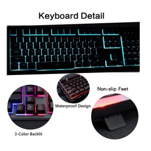 K59 RGB LED Gaming Over-Ear Headset Headphone, Keyboard & Mouse Combo Set