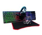 Σετ Gaming Ποντίκι-Πληκτρολόγιο RGB-Ακουστικά Headset-Mousepad