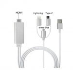 Kαλώδιο Hdmi με Usb και Τype-C