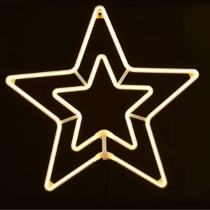 Φωτοσωλήνας Led Διπλό Αστέρι 45cm