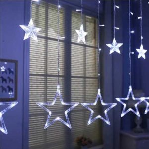 Χριστουγεννιάτικα Λαμπάκια Led Κουρτίνα με 12 Αστέρια