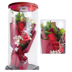 Γυάλα Forever Roses Με Φωτισμό