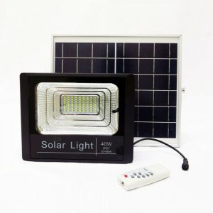 Ηλιακός Προβολέας Ισχύος 40W με Τηλεχειριστήριο και Ψυχρό Λευκό Φως σε Μαύρο χρώμα JD-8840