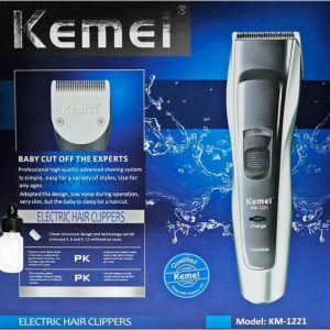 Kemei Επαναφορτιζόμενη Κουρευτική Μηχανή Ασημί ΚΜ-1221