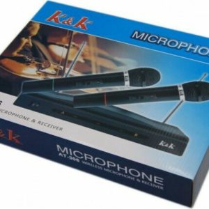 Σύστημα Karaoke με Ασύρματα Μικρόφωνα AT-306 σε Μαύρο Χρώμα