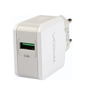 Treqa Φορτιστής Χωρίς Καλώδιο με Θύρα USB-A Λευκός (CH-617)