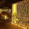 Χριστουγεννιάτικα Λαμπάκια Κουρτίνα LED 3x3 Διαφανές Καλώδιο
