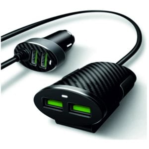 Φορτιστής Aυτοκινήτου με 4 Θύρες USB