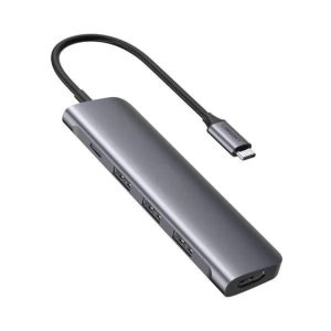 Andowl Q-HU806 USB 3.0 Hub 3 Θυρών με σύνδεση USB-C Γκρι