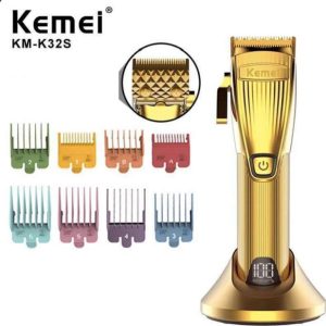 Kemei KM-K32S Επαναφορτιζόμενη Κουρευτική Μηχανή Χρυσή