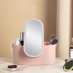 Φορητό Make-up Box με Καθρέφτη LED