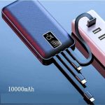 Ηλιακό Power Bank 10000mAh με 4 Ενσωματωμένους Αντάπτορες Φόρτισης