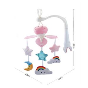 ToyMarkt Μόμπιλε Κούνιας με Μουσική Bedside Βell για Νεογέννητα Ροζ