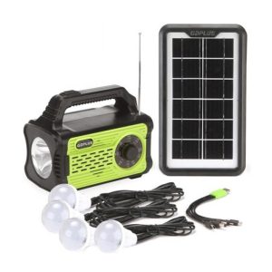 Ηλιακό Σύστημα Φωτισμού με 4 Λάμπες Bluetooth - Αναλογικό Ραδιόφωνο