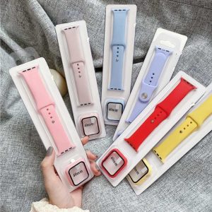 Λουράκι Σιλικόνης και Θήκη Οθόνης για Smartwatch 42mm