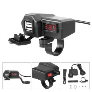 Ψηφιακός Φορτιστής με 2 Θύρες Usb Μηχανής-Ποδηλάτου