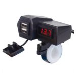 Ψηφιακός Φορτιστής με 2 Θύρες Usb Μηχανής-Ποδηλάτου