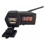 Ψηφιακός Φορτιστής με 2 Θύρες Usb Μηχανής-Ποδηλάτου