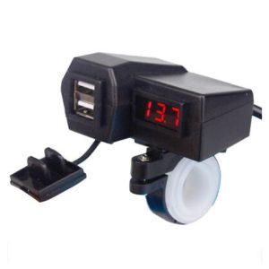 Ψηφιακός Φορτιστής με 2 Θύρες Usb Μηχανής-Ποδηλάτου
