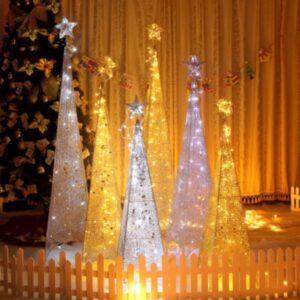 Χριστουγεννιάτικο Δέντρο με Led Φωτισμό 210cm Silver