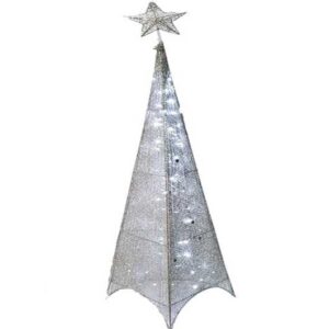 Χριστουγεννιάτικο Δέντρο με Led Φωτισμό 210cm Silver
