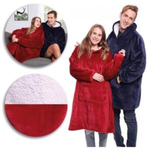 Κουβέρτα Fleece με Μανίκια και Κουκούλα