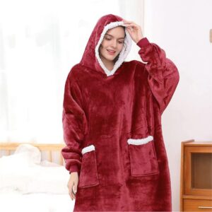 Κουβέρτα Fleece με Μανίκια και Κουκούλα
