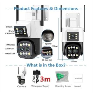 Αδιάβροχη Ασύρματη IP WiFi Κάμερα με Led Φάρο