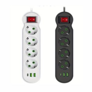 Πολύπριζο Ασφαλείας 4 Θέσεων, 2 USB – 1 Type-C 2m