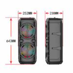 Επαναφορτιζόμενο Ηχείο Bluetooth Led RGB με Μικρόφωνο