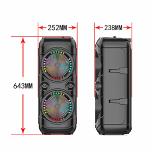 Επαναφορτιζόμενο Ηχείο Bluetooth Led RGB με Μικρόφωνο