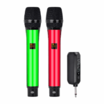 Σετ Aσύρματα Mικρόφωνα Karaoke RGB LED