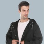 Αδιάβροχο με Κουκούλα Unisex Μαύρο