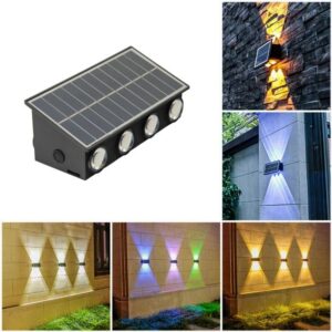 Επιτοίχιο Ηλιακό Φωτιστικό RGB