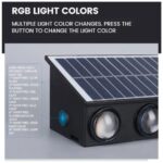 Επιτοίχιο Ηλιακό Φωτιστικό RGB