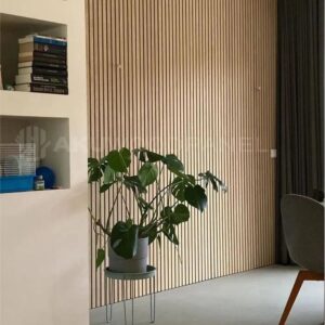 Διακοσμητικό Αυτοκόλλητο Πάνελ Όψη Ξύλου 120cmx300cm Μπεζ-Μαύρο