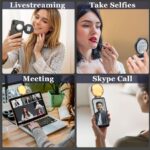 Eπαναφορτιζόμενο Μαγνητικό Φως LED Selfie με Μεταλλικό Δαχτυλίδι