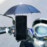 Περιστρεφόμενη Βάση Στήριξης Κινητού Μηχανής με Ομπρέλα