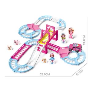 Πίστα Αυτοκινήτων Pink με Φιγούρα